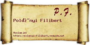 Polányi Filibert névjegykártya